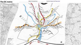 Illustration for article titled These Geographically Accurate Subway Maps Reveal Where Trains Really Go